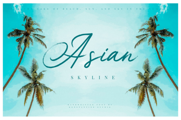 Asian Skyline Font: A Cursive Powerhouse for Campaign Design