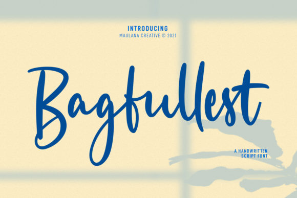Bagfullest: A Playful Script Font for Handmade Brands