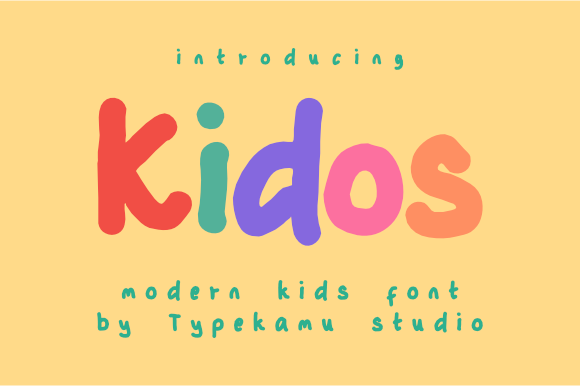 Kidos Typeface: A Bold Script for Playful Brand Identities