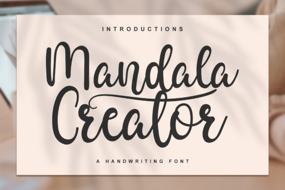 Mandala Creator: A Handwritten Typeface for Elegant Editorial Design