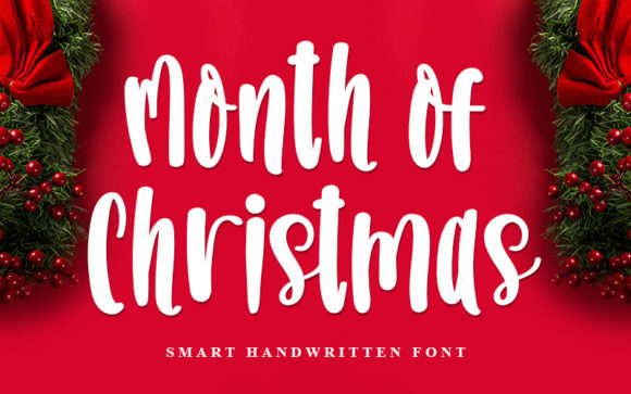 Month of Christmas Typeface: Elevating Seasonal Crafts and Shop Branding
