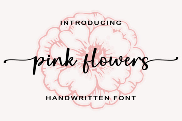 Pink Flowers: A Script Font for Elegant Web Design