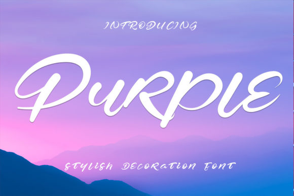 Purple: A Playful Script Font for Memorable Brand Identity